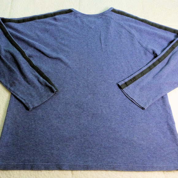Tommy Jeans Blue L/S Thermal Shirt Large - Picture 2 of 5